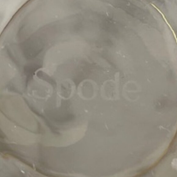 SPODE Christmas Tree Pattern Gold Rimm Stemless Wine Glass - Picture 7 of 10